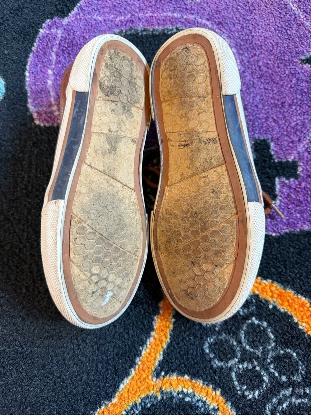 Boy’s Casual Leather-like boat shoe- Brown